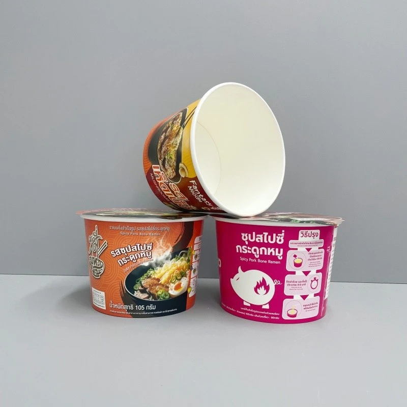 32oz 1000ml Customized Noodle Cup With Aluminum Foil Paper Lid factory