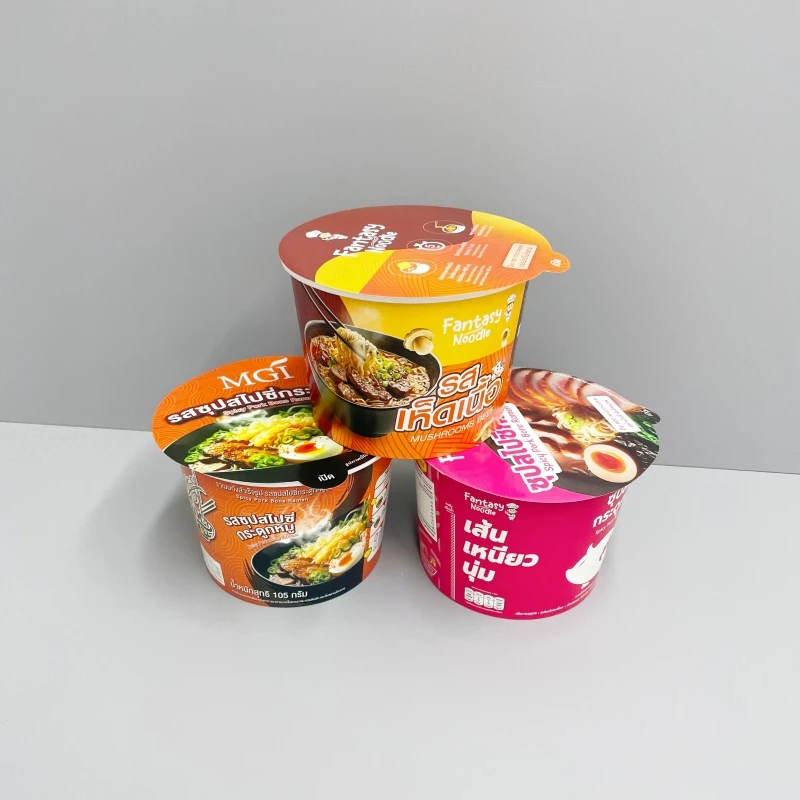32oz 1000ml Customized Noodle Cup With Aluminum Foil Paper Lid
