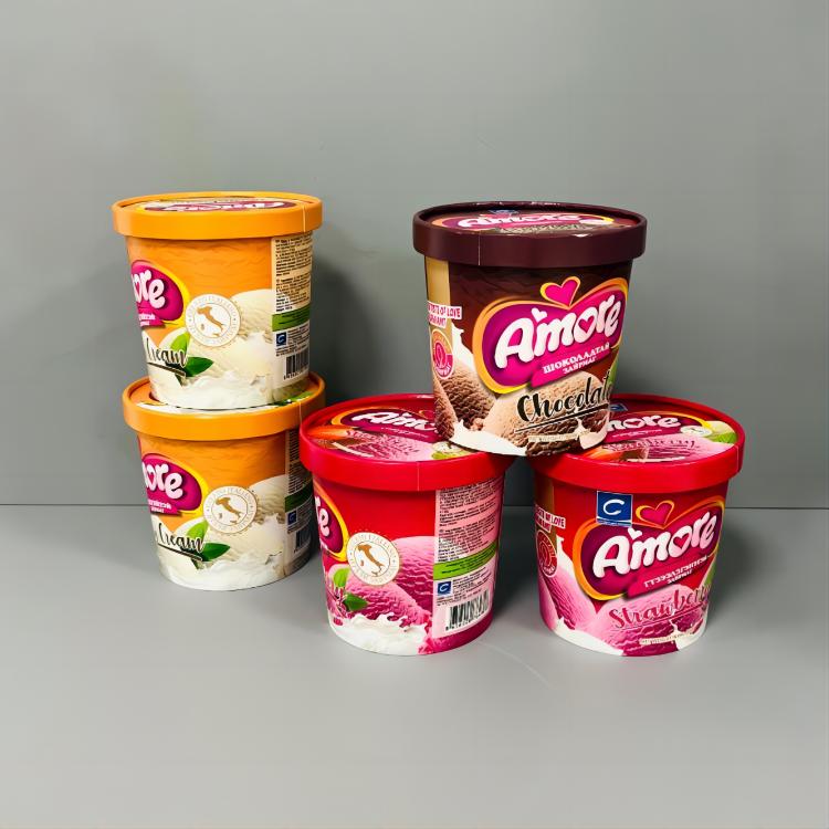 26oz značkové papierové poháre na zmrzlinu