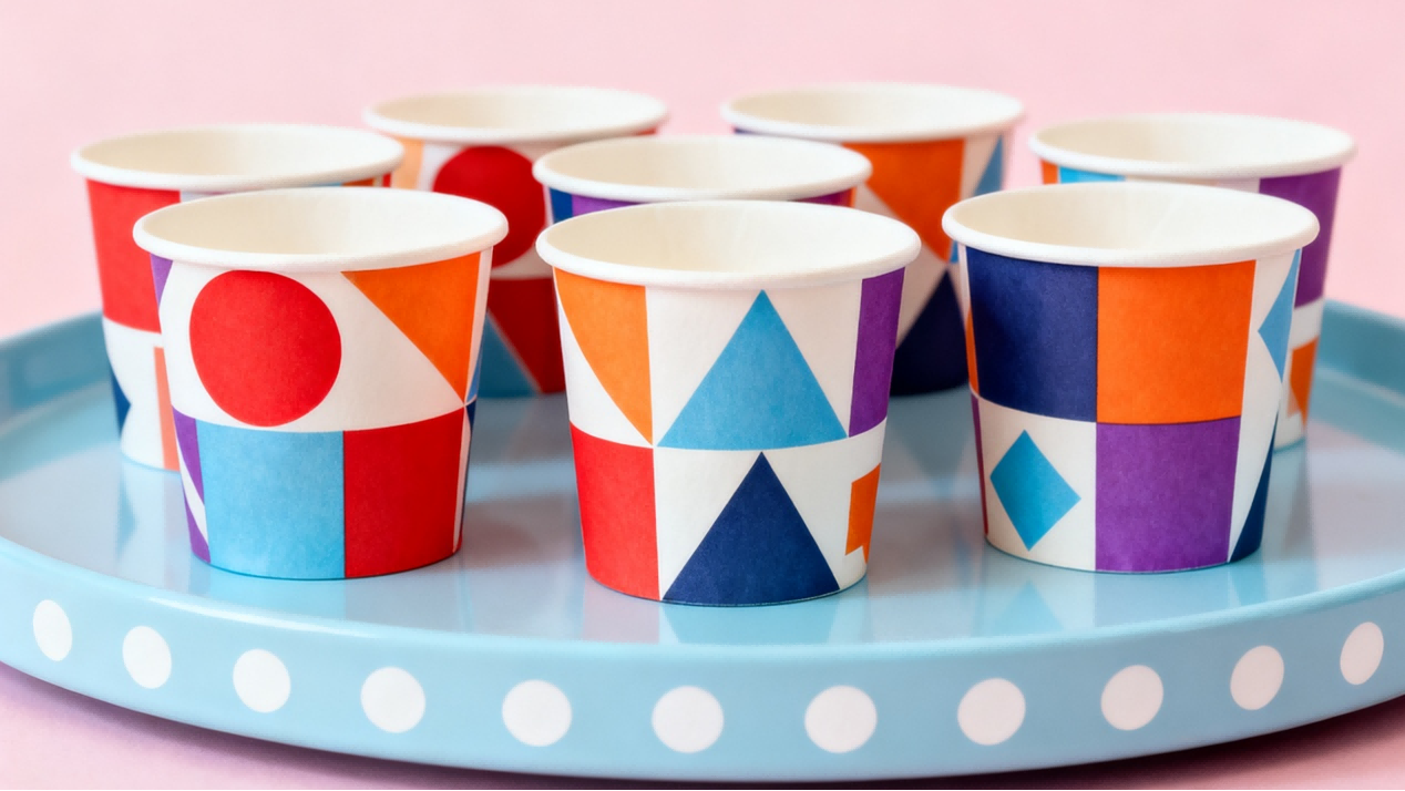 Custom Paper Ice Cream Cups with printing 2 Custom Paper Ice Cream Cups with printing 2