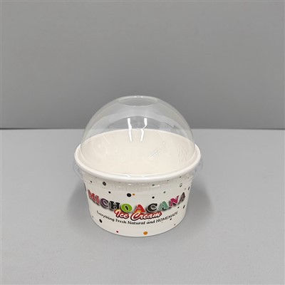 6oz zmrzlinový pohár s PET kupolovým viečkom pre pouličné obchody